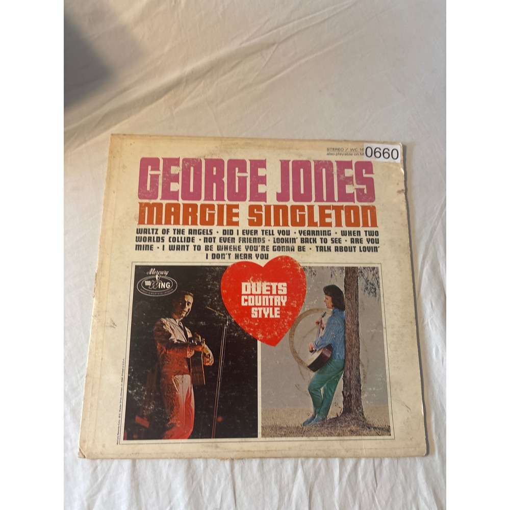 Mercury Wing George Jones Margie Singleton Duets Country Style LP Vinyl WC-16331